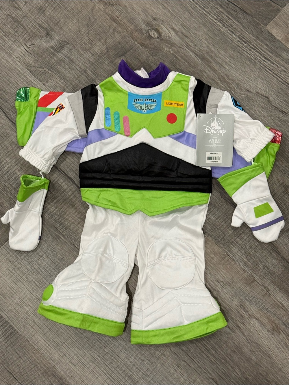 Disney Toy Story Buzz Lightyear 3-6 month costume